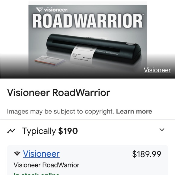 Visioneer Road Warrior Scanner - Picture 1 of 5